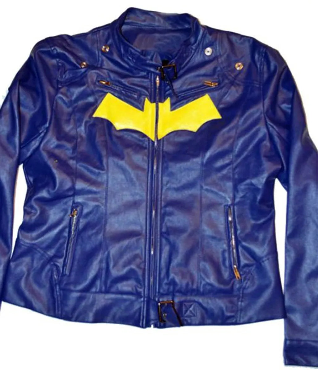 Batgirl Blue Leather Jacket