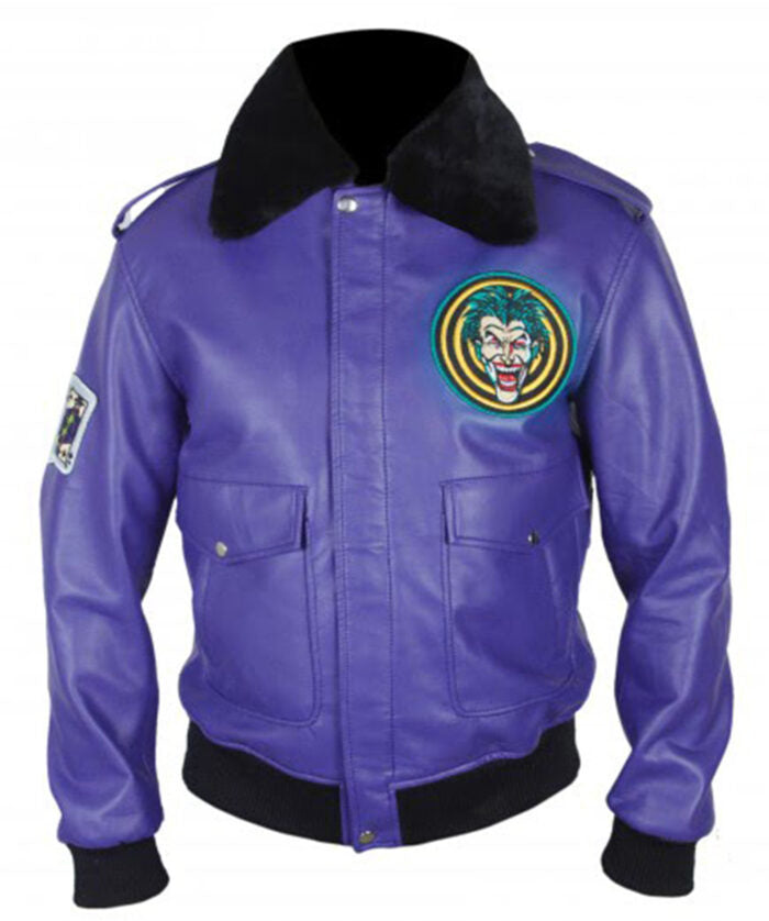 Batman Bob the Goon Henchman Purple Joker Jacket