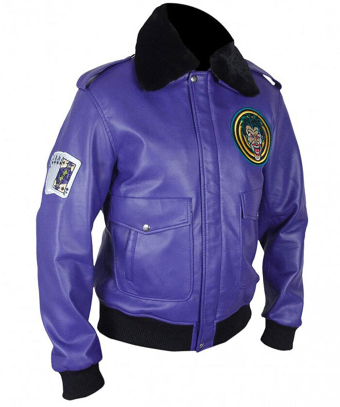 Batman Bob the Goon Henchman Purple Joker Jacket