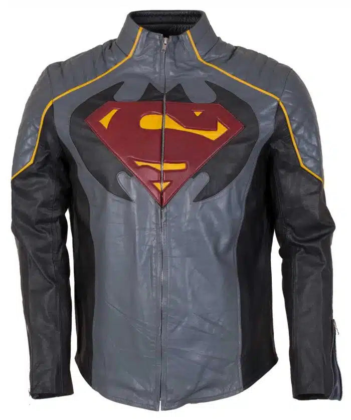 Batman Vs Superman Grey Leather Jacket