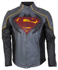 Batman Vs Superman Grey Leather Jacket