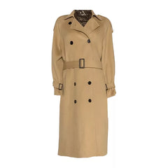 Beige Long Wool Trench Coat Womens