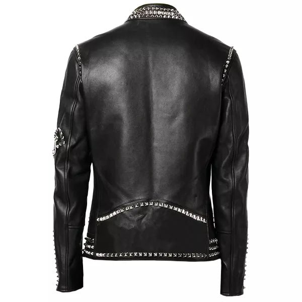 Studded Motorcycle Jacket With Studs