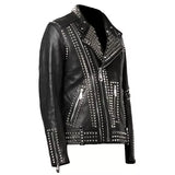 Studded Motorcycle Jacket With Studs