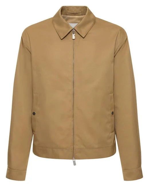 Burberry Men's Brown Tech Blend Zip-up Jacket