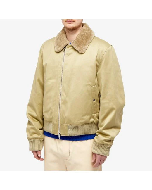 Burberry Men's Natural Shearling Bomber Jacket