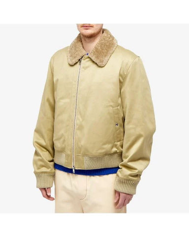 Burberry Men's Natural Shearling Bomber Jacket