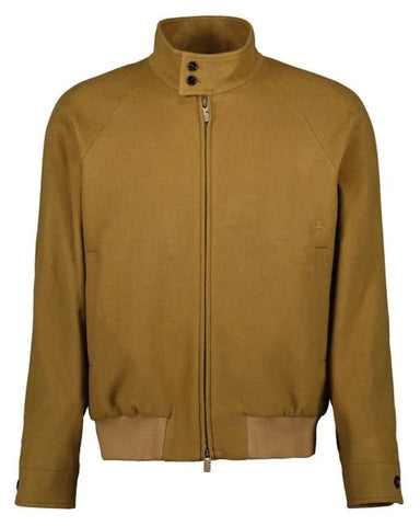 Burberry Men's Green Cashmere Harrington Jacket