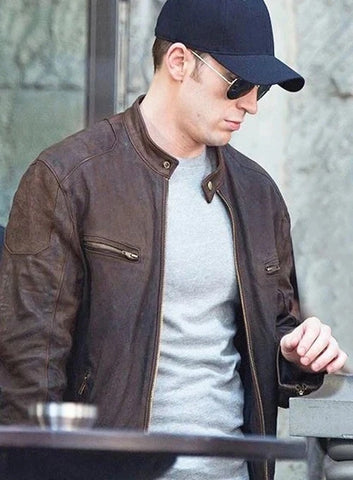 CAPTAIN AMERICA CIVIL WAR CHRIS EVANS LEATHER JACKET