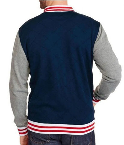 Captain America Blue and Grey Bomber Jacket