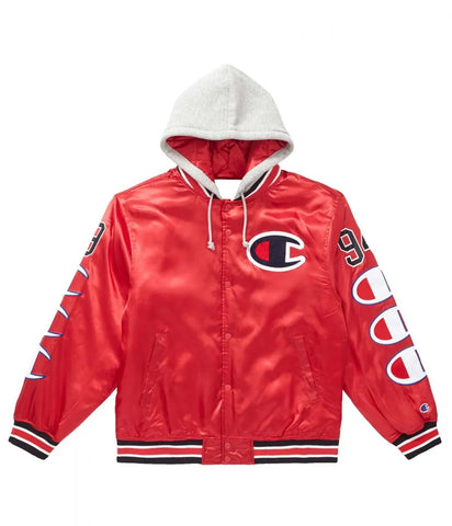 Varsity Supreme Champion Satin Jacket with Hood