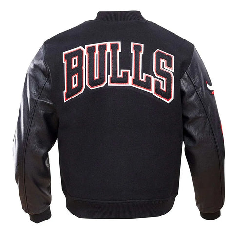 Classic Chicago Bulls Varsity Wool and Leather Jacket for Men