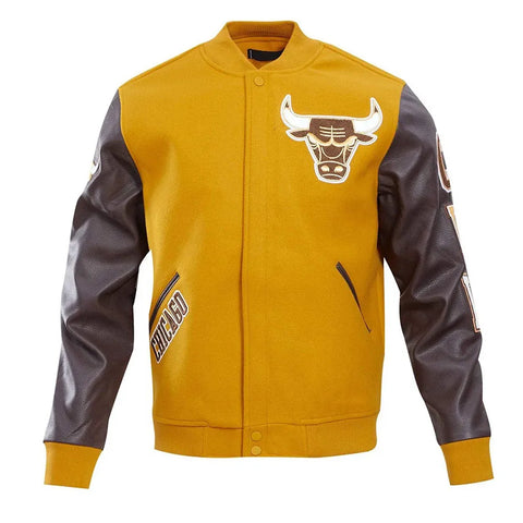 Classic Chicago Bulls Varsity Wool and Leather Jacket for Men