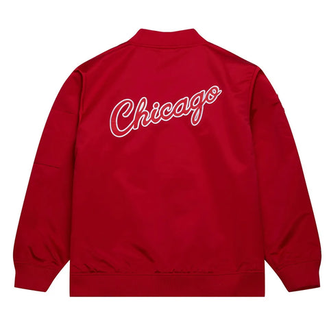 Chicago Bulls Vintage Logo Red Lightweight Satin Jacket