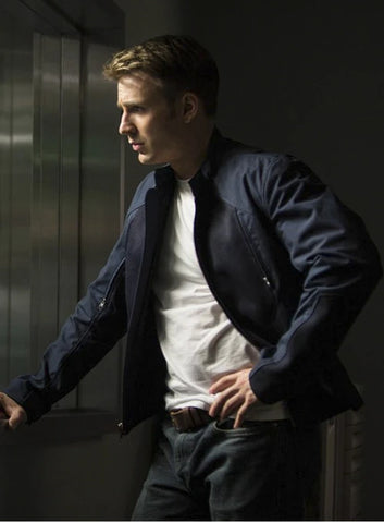 CHRIS EVANS CAPTAIN AMERICA: THE WINTER SOLDIER LEATHER JACKET