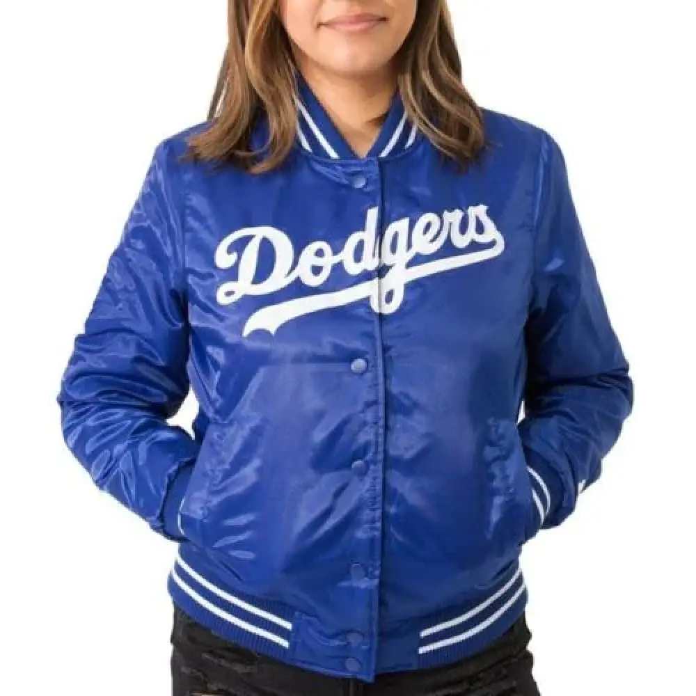 Dodgers Los Angeles 1980 Women 90s Blue Vintage Parachute Jacket