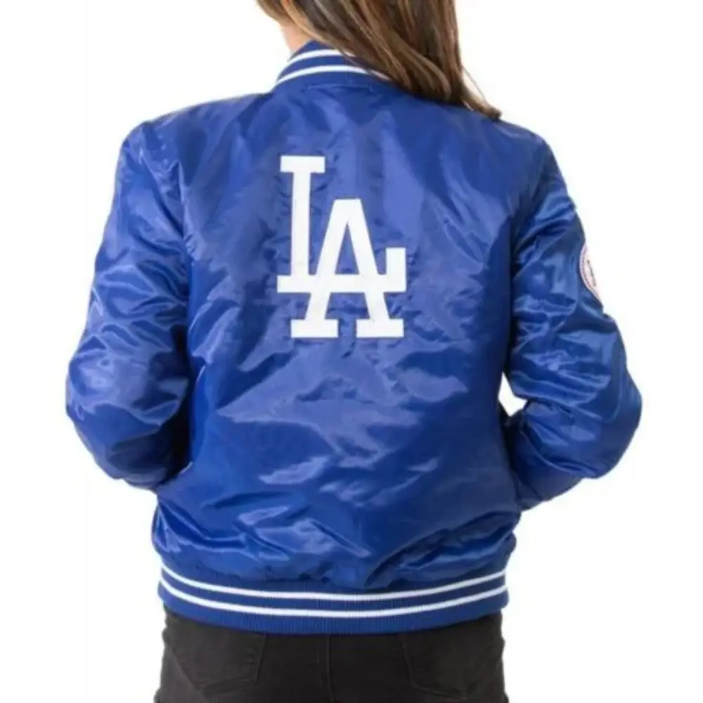 Dodgers Los Angeles 1980 Women 90s Blue Vintage Parachute Jacket