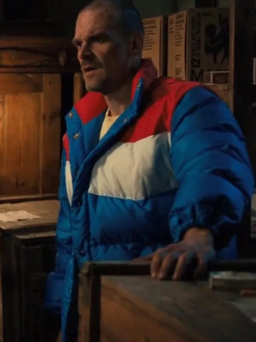 David Harbour Stranger Things Puffer Jacket