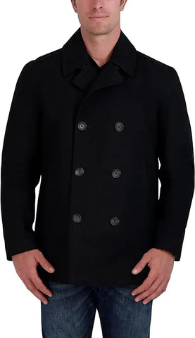 Mens Blazer Coat | Classic Double Breasted Peacoat