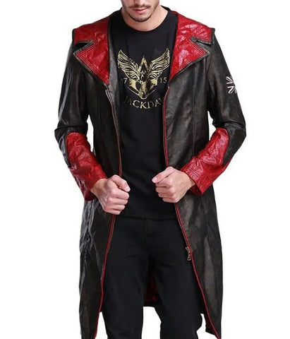 DMC Dante Leather Hooded Coat