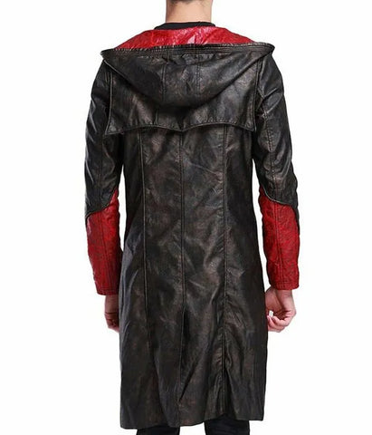 DMC Dante Leather Hooded Coat