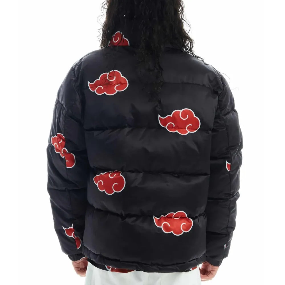 Anime Character Naruto Akatsuki Black Unisex Puffer Jacket