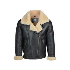 Unisex Aviator B3 Bomber Shearling Fur Leather Jacket