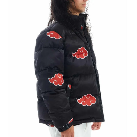 Anime Character Naruto Akatsuki Black Unisex Puffer Jacket