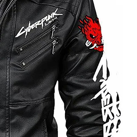 Samurai Gaming Cosplay Jacket | Cyberpunk Halloween Leather Jacket