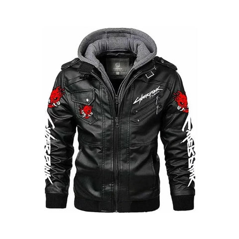 Samurai Gaming Cosplay Jacket | Cyberpunk Halloween Leather Jacket