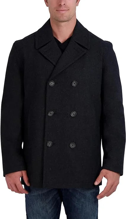 Mens Blazer Coat | Classic Double Breasted Peacoat