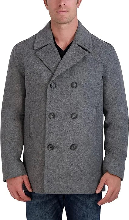 Mens Blazer Coat | Classic Double Breasted Peacoat