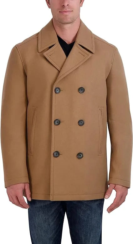 Mens Blazer Coat | Classic Double Breasted Peacoat