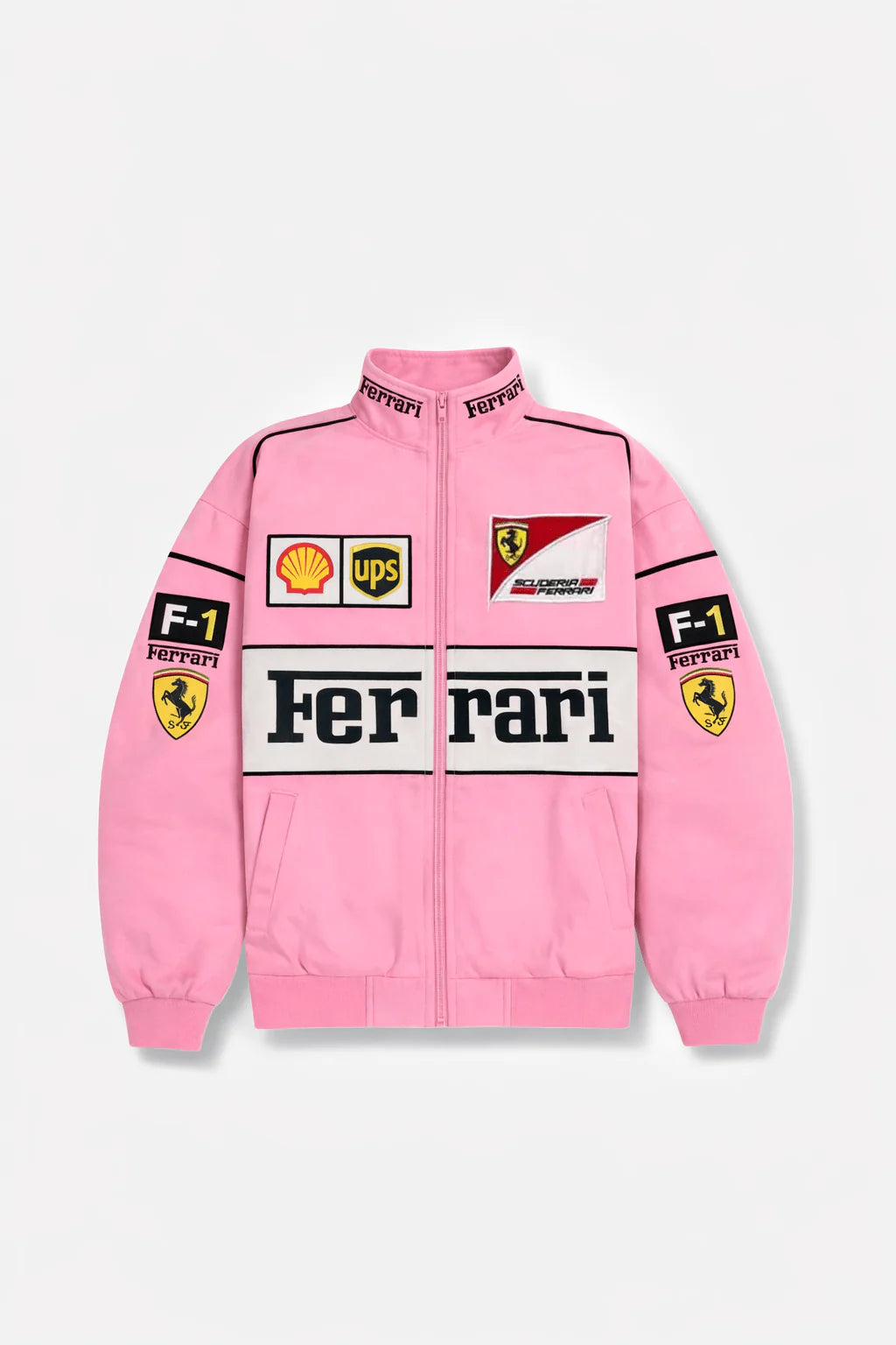 Ferrari F1 Vintage Pink Racing Jacket 