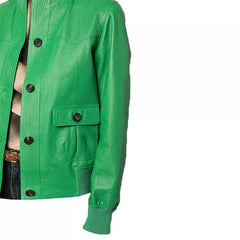 womens-green-leather-jacket-with-buttons