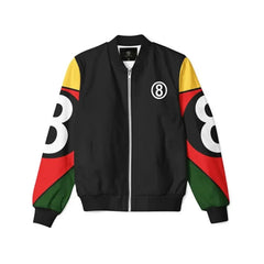 Vintage 8 ball Pool Parachute Black Bomber Jacket