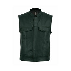 XPRO Mens Harley Cowhide Leather Biker Vest