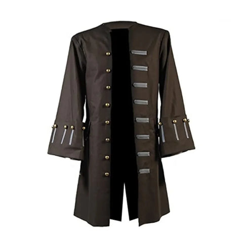 Pirates Of The Caribbean Jack Sparrow Cotton Coat cosplay Costume 11