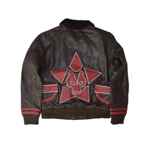 Video Game Dima Rogue Brown Real Leather Jacket