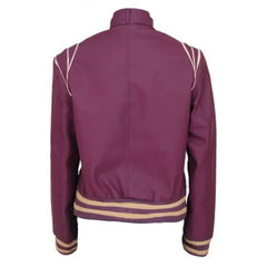 Alison Brie Purple Glow Leather Ruth Wilder Jacket