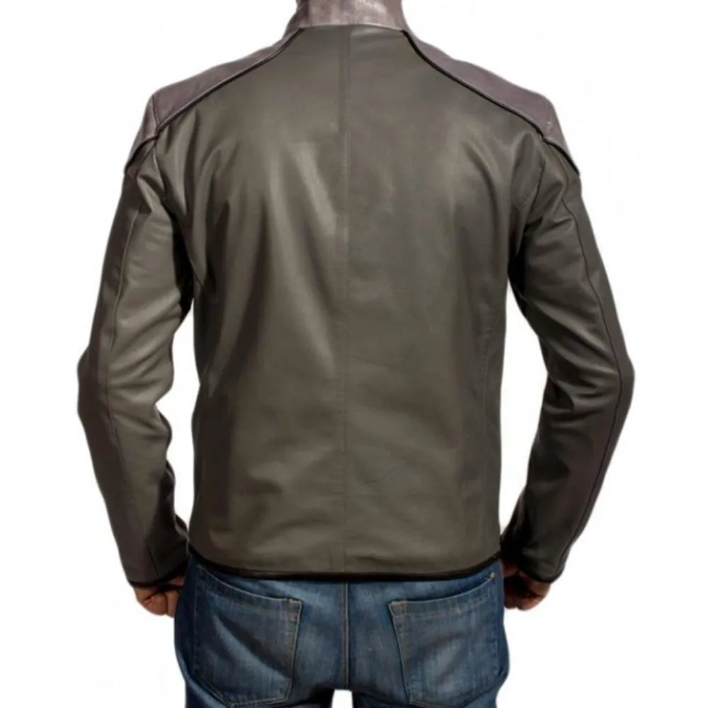 Black Adam Leather Jacket | Grey Shazam Jacket