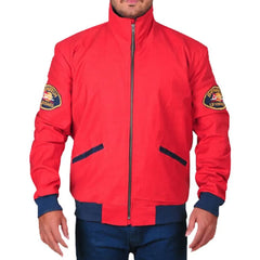 Baywatch David Hasselhoff Red Bomber Jacket