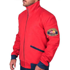 Baywatch David Hasselhoff Red Bomber Jacket