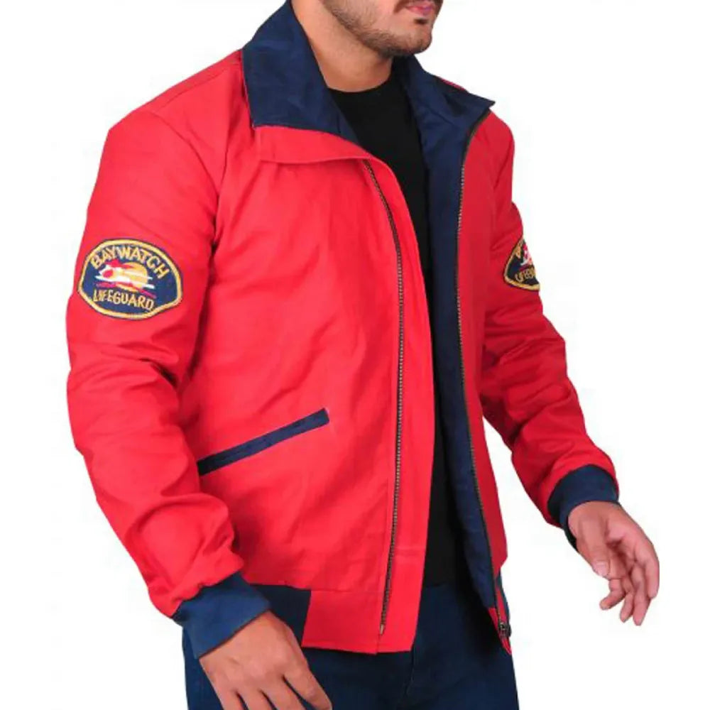 David Hasselhoff Baywatch Bomber Cotton Jacket