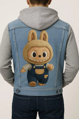 Halloween Labubu Doll Denim Jacket
