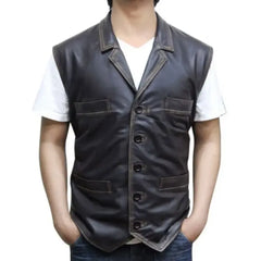 Cullen Bohannon Hell On Wheel TV Series Real Leather Cowboy Vest