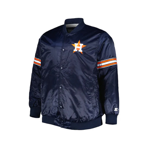 Houston Astros Pick & Roll Chicago Bears Navy Blue Bomber Jacket