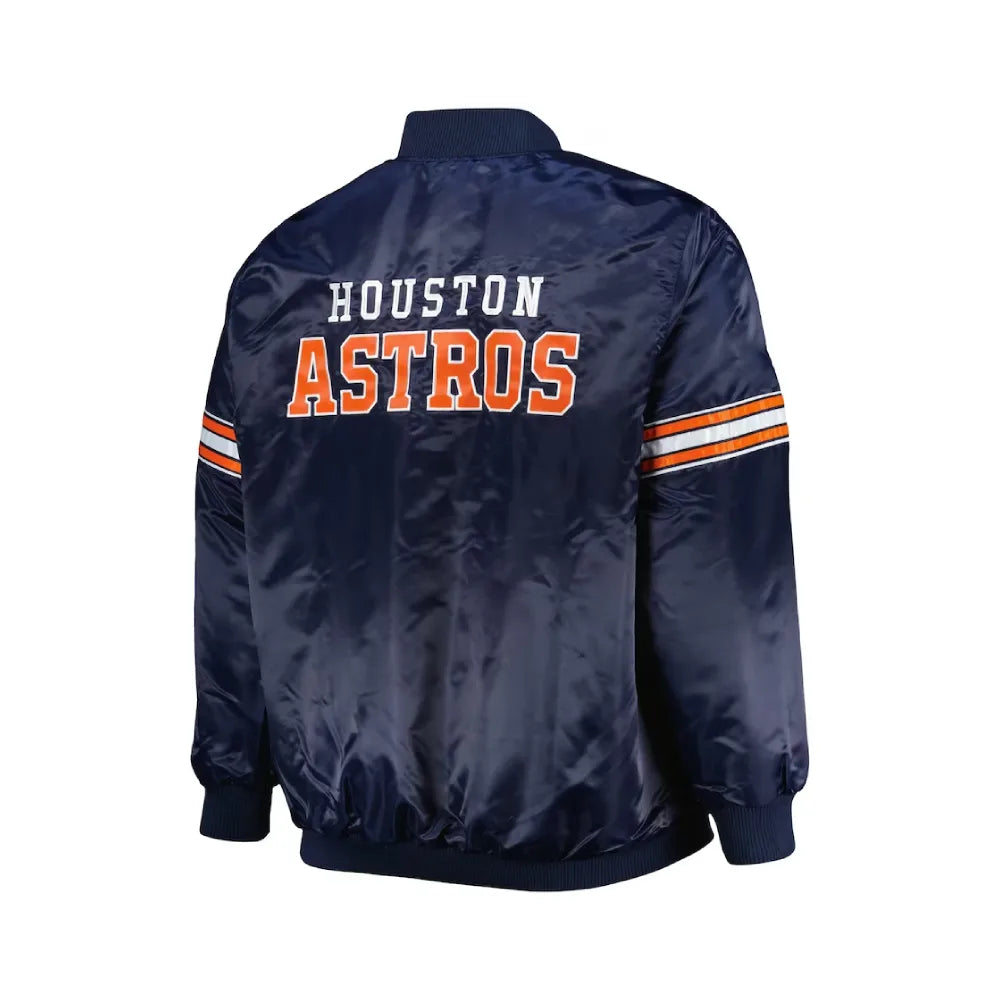 Houston Astros Pick & Roll Chicago Bears Navy Blue Bomber Jacket