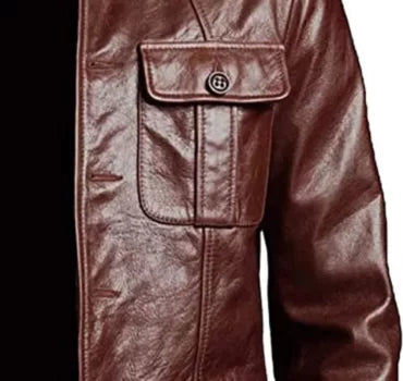 Men's Blazer Coat Vintage Biker Style Leather Jacket