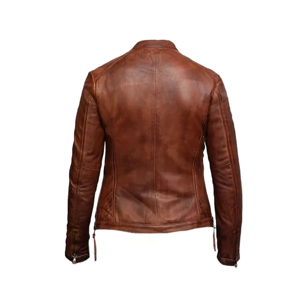 Women Slimfit Sheepskin Leather Jacket